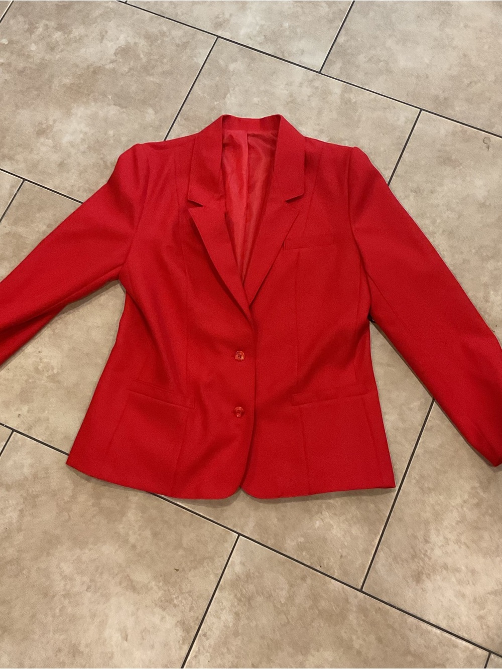 Vintage Women’s Tailored Red Blazer Jacket
